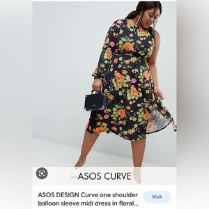 ASOS curve midi dress with a split